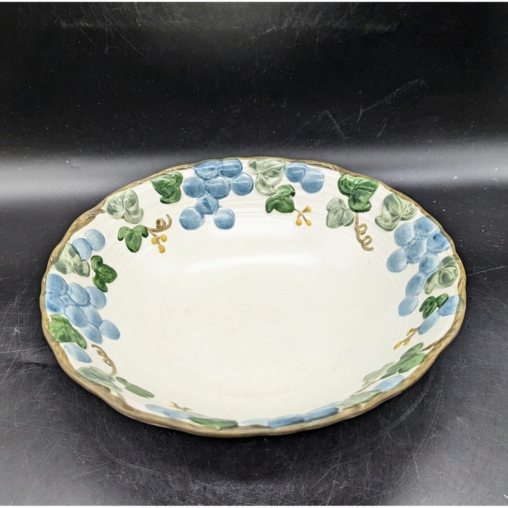 Vintage Blue Grape by Metlox POPPYTRAIL 9.5" Round Vegetable Serving Bowl
